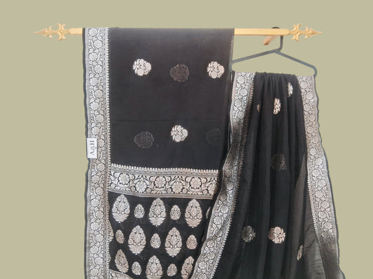 Semi Pure Georgette Silk Banarasi Saree